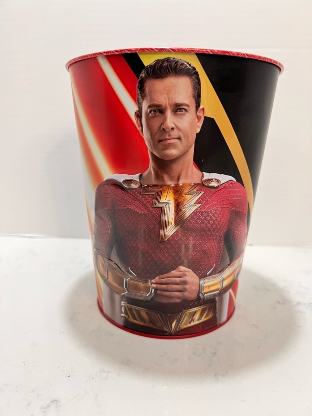 Shazam Movie Popcorn Bucket - Red & Gold